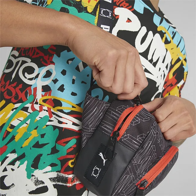 Сумка по пояс Puma Basketball Waist Bag 1,5L черный 23х13х6 см