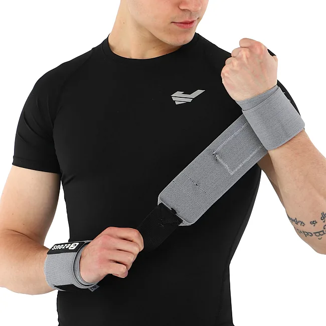 Кистевые бинты
 STRENGTH WRIST WRAPS (SOLID SUPPOR) EZOUS C-04 2штуки (Серый)