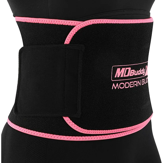 Пояс для похудения
 MDbuddy FI-2636
 110смх20смх3мм (Черный-розовый)