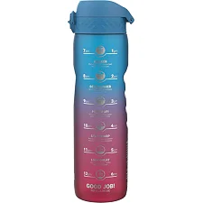 Бутылка для воды ION8 1000мл. BPA Free, Times To Drink, (ЭКО бутылка) BPA Free, Blue &amp; Pink