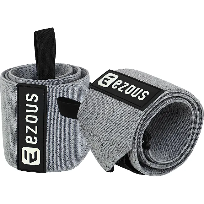 Кистевые бинты
 STRENGTH WRIST WRAPS (SOLID SUPPOR) EZOUS C-04 2штуки (Серый)