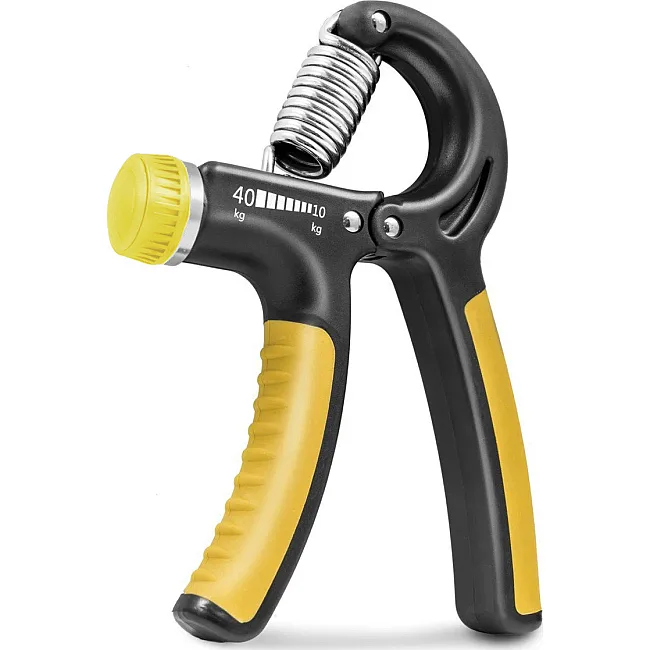Кистевой эспандер POWERPLAY PP-4323 с регулируемой нагрузкой 10-40 кг. Strength Grip Черно-желтый