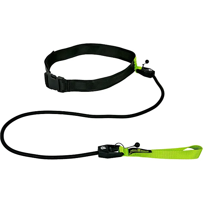 Трос эластичный с поясом MADWAVE SHORT BELT M077104 длина-1,15м (Черный-красный)