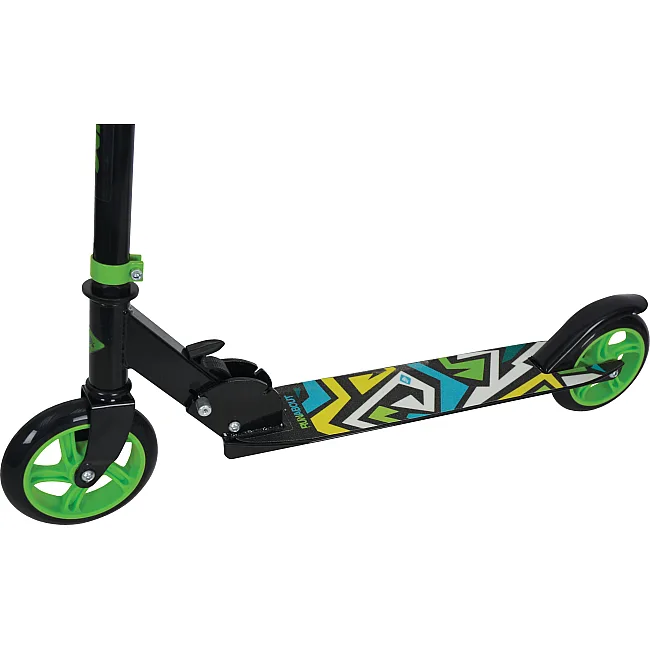Городской самокат SCHILDKRÖT City Scooter RunAbout 145mm Black/Green (2021v) Max:60