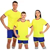 Футбольная форма комплект футболка и шорты LIDONG JG-6319 4XS-XXL (Желтый-синий)