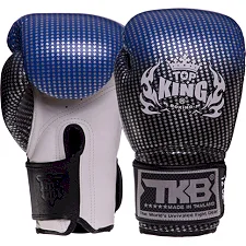 Перчатки для бокса кожаные TOP KING Super Star TKBGSS-01 8-18унций (Черный-синий)
