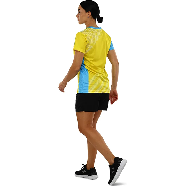 Волейбольная форма женская
 футболка и шорты SP-SPORT

 PQ233 (Желтый-голубой)