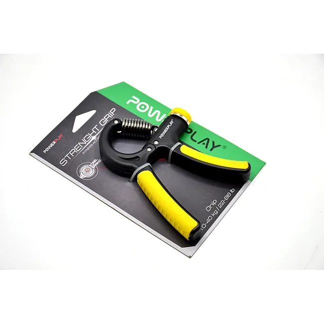 Кистевой эспандер POWERPLAY PP-4323 с регулируемой нагрузкой 10-40 кг. Strength Grip Черно-желтый