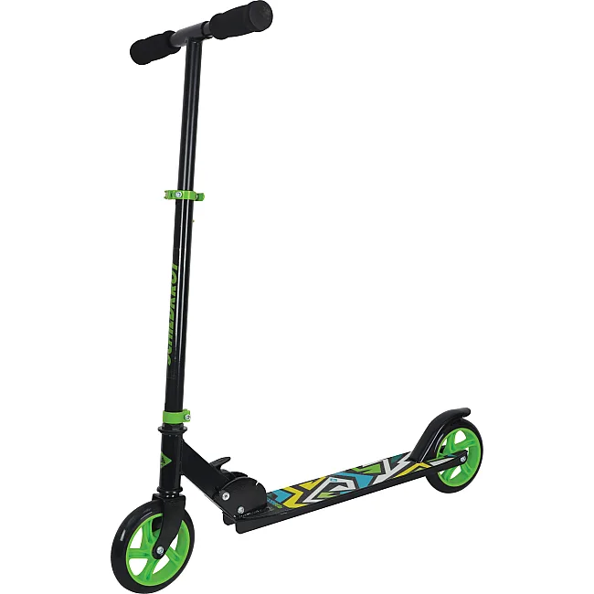 Городской самокат SCHILDKRÖT City Scooter RunAbout 145mm Black/Green (2021v) Max:60