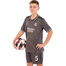 Дитяча футбольна форма із символікою футбольного REAL MADRID BELLINGHAM 5 резервна 2025 SP-SPORT CO-4649