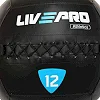 Мяч набивной медицинский для кроссфита WALL BALL LiveUp LP8103-12 12кг