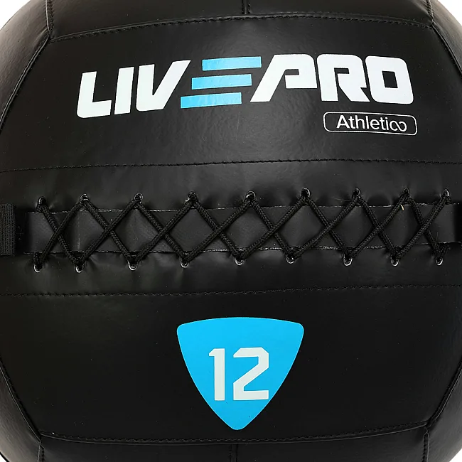 Мяч набивной медицинский для кроссфита WALL BALL LiveUp LP8103-12 12кг