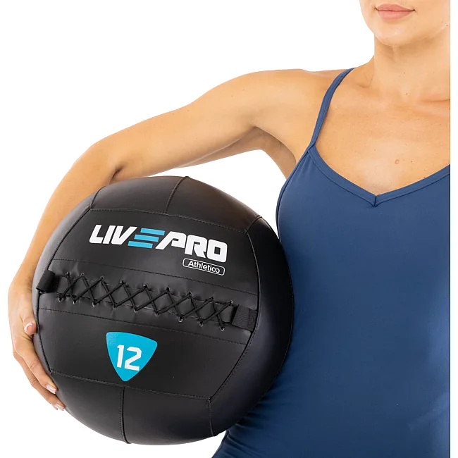 Мяч набивной медицинский для кроссфита WALL BALL LiveUp LP8103-12 12кг