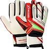 Вратарские перчатки профессиональные с защитой пальцев SOCCERMAX GK-4341 7-11 (Белый-красный-салатовый)