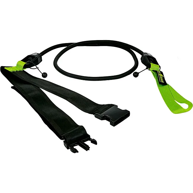 Трос эластичный с поясом MADWAVE SHORT BELT M077104 длина-1,15м (Черный-красный)