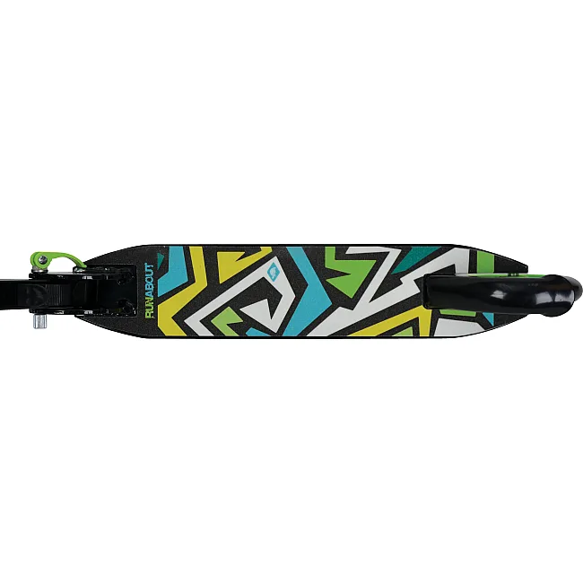 Городской самокат SCHILDKRÖT City Scooter RunAbout 145mm Black/Green (2021v) Max:60