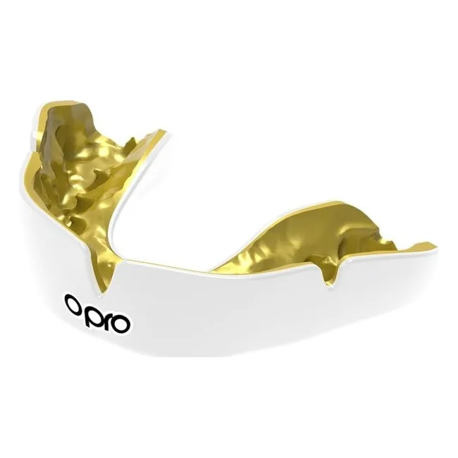 Капа OPRO Instant взрослая (возраст 11+) White/Gold (art.102520006)