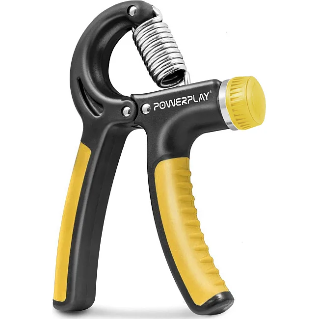 Кистевой эспандер POWERPLAY PP-4323 с регулируемой нагрузкой 10-40 кг. Strength Grip Черно-желтый