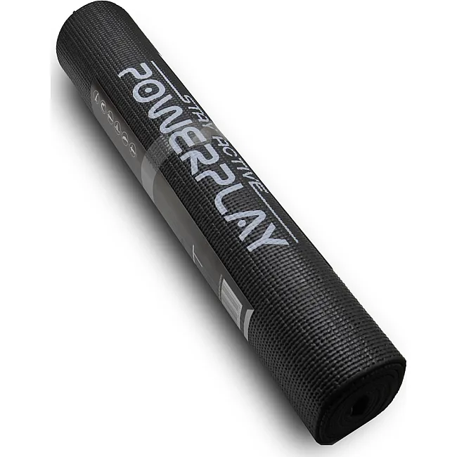 Коврик для йоги и фитнеса POWERPLAY 4010 PVC Yoga Mat Черный (173x61x0.6)