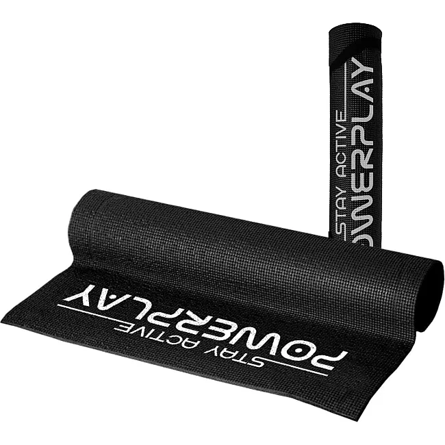 Коврик для йоги и фитнеса POWERPLAY 4010 PVC Yoga Mat Черный (173x61x0.6)