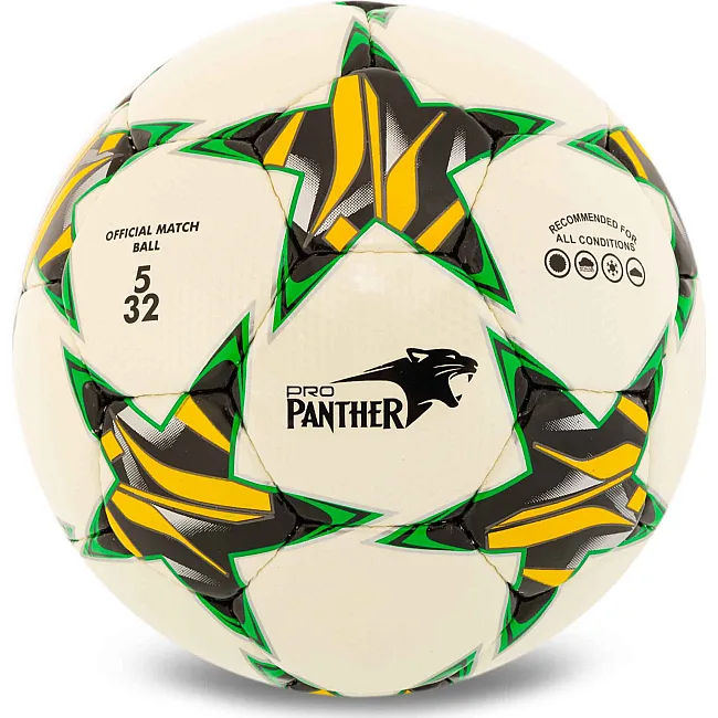 Футбольний м'яч
 PANTHER CRYSTAL FB-7931 №5 PU (Білий-жовтий)
