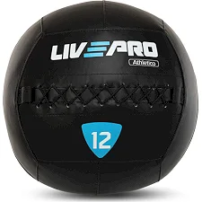 Мяч набивной медицинский для кроссфита WALL BALL LiveUp LP8103-12 12кг