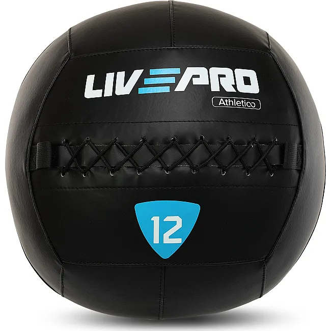 Мяч набивной медицинский для кроссфита WALL BALL LiveUp LP8103-12 12кг