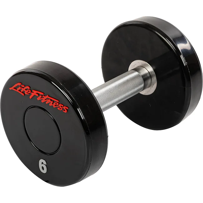 Гантель профессиональная
 с полиуретановым покрытием LIFE FITNESS SC-80081-6 1шт 6кг