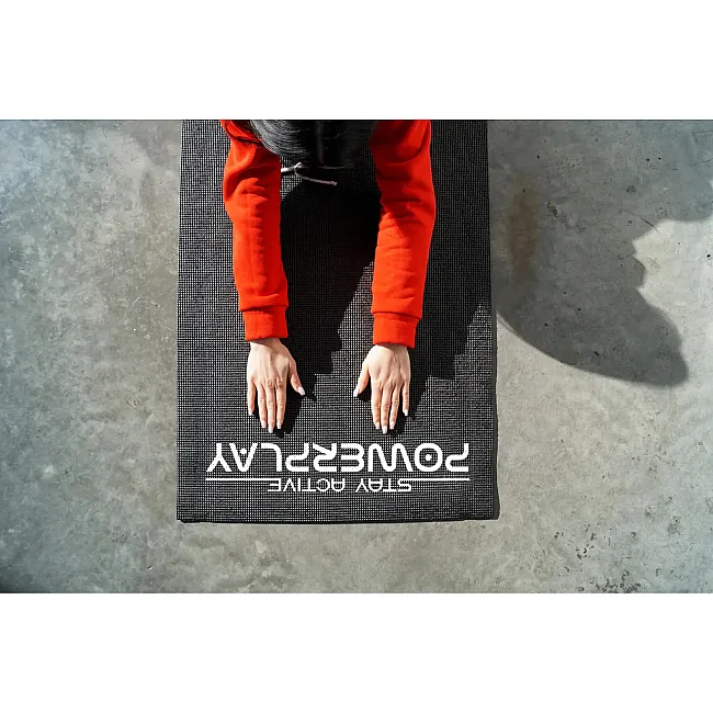 Коврик для йоги и фитнеса POWERPLAY 4010 PVC Yoga Mat Черный (173x61x0.6)