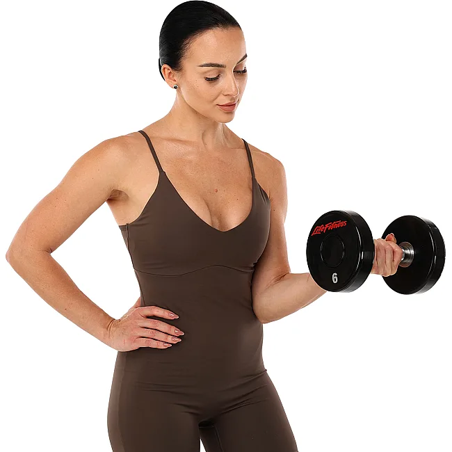 Гантель профессиональная
 с полиуретановым покрытием LIFE FITNESS SC-80081-6 1шт 6кг