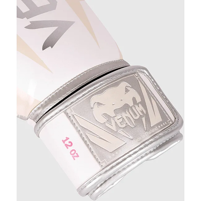 Перчатки для бокса VENUM Elite White Silver Pink