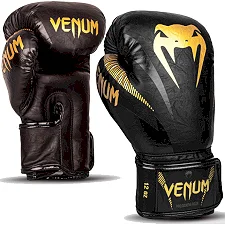 Боксерские перчатки Venum Elite Gold Black