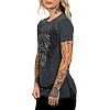 Женская футболка AFFLICTION Secret Garden Charcoal Black Lava Tint