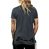 Женская футболка AFFLICTION Secret Garden Charcoal Black Lava Tint
