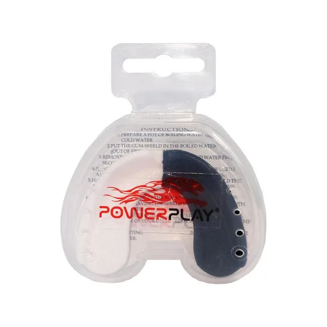 Капа для бокса POWERPLAY 3310 JR детская (возраст до 10) Черно-Белая