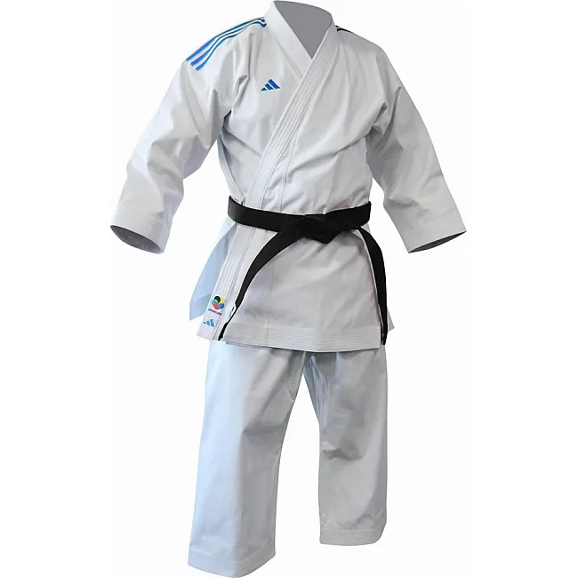 Кимоно для ката Adidas Shori с синими полосами на плечах (белый) Adidas K999ST