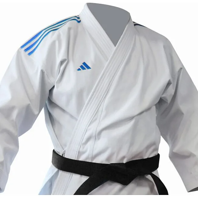 Кимоно для ката Adidas Shori с синими полосами на плечах (белый) Adidas K999ST