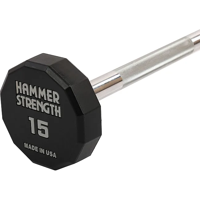Штанга неразборная с фиксированным весом прямая PEV HAMMER STRENGHT TA-9979-15 (Черный)