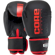 Рукавички для боксу PU CORE BO-8540 (Чорно-червоний)