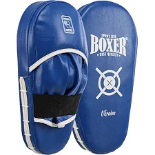 Лапа боксерская прямая тренировочная удлиненная BOXER NEW 2008-N (Синий)