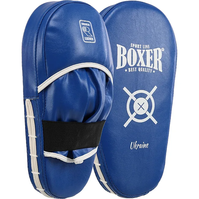 Лапа боксерская прямая тренировочная удлиненная BOXER NEW 2008-N (Синий)