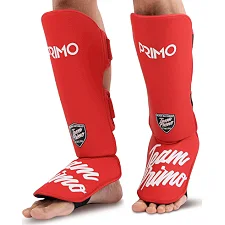 Защитные накладки на ноги Муай Тай, ММА, Кикбоксинг PRIMO REXION FAIRTEX BO-0284 (Красный)