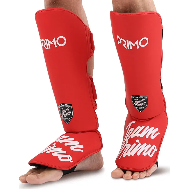 Защитные накладки на ноги Муай Тай, ММА, Кикбоксинг PRIMO REXION FAIRTEX BO-0284 (Красный)