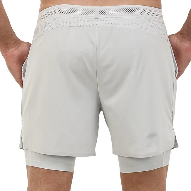 Спортивные шорты двойные 2 в 1 с тайтсами мужские JOMA ICONIC 104441-250 (Серый)