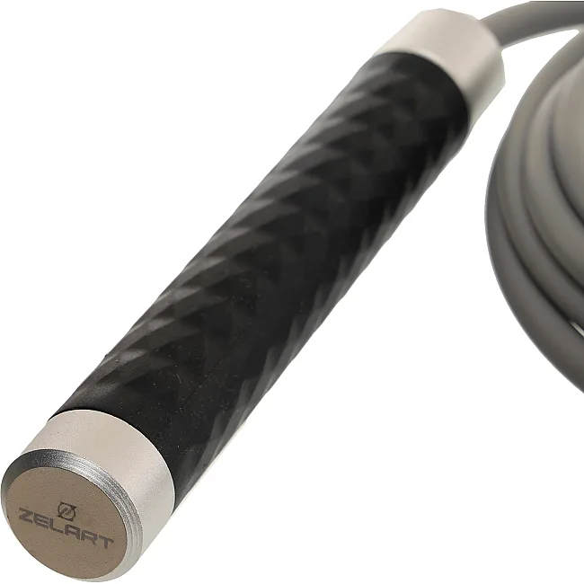 Скоростная скакалка с подшипником и ZELART FI-4879 3м (Черный)