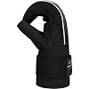 Перчатки снарядные-блинчики для бокса ZELART BO-5850 (Черный-белый)
