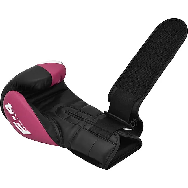 Боксерські рукавиці RDX BOXING GLOVES REX F4 чорний, рожевий
