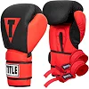 Боксерские перчатки TITLE Boxing Guts and Glory Black/Red (бинты 4м. в комплекте)