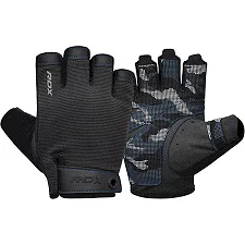 Перчатки для фитнеса RDX T2 Half Blue PLUS