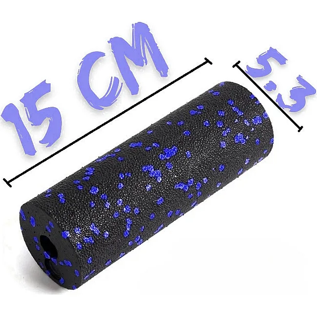 Набір для масажу та йоги PowerPlay PP_4093 EPP (3 м'ячики + валик масажер 15*5,3см.) Blue + резинка 7,5кг.